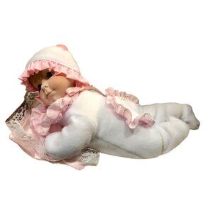 Vintage 1991 Anco Adorable Memories Porcelain Baby Doll NEW Old Stock